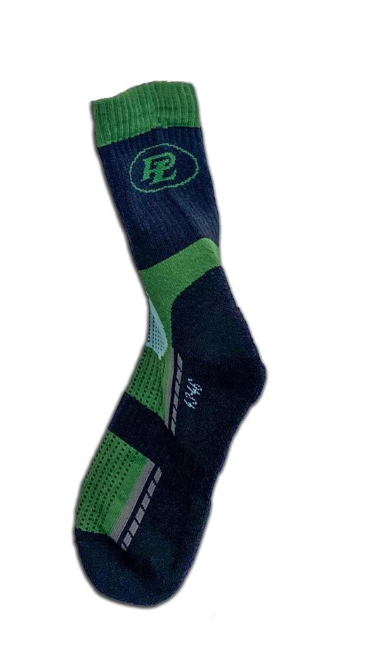 Ponožky Trek, velikost 43-46, logo P&L antracit/zelené